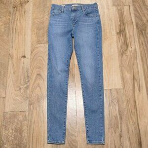Levis 720 High Rise Super Skinny Premium Big E Jeans 26 Women's 27x29.5
